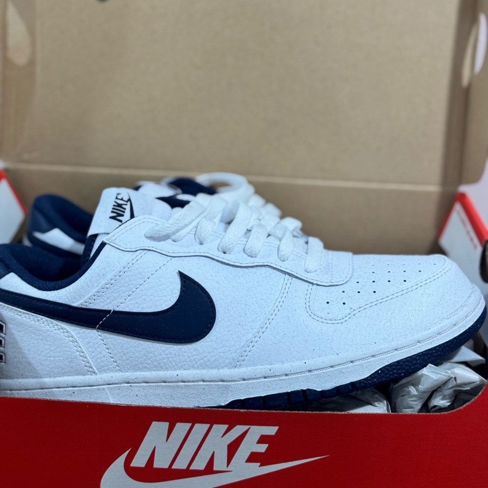 Nike Big Low in White and Navy